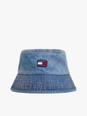 blue heritage denim bucket hat for men tommy jeans