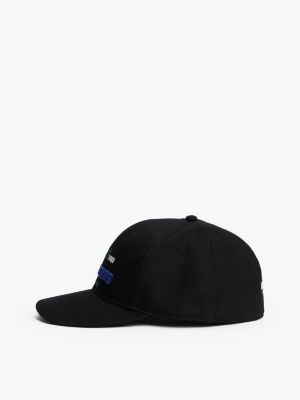 black retro logo baseball cap for men tommy jeans