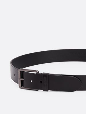 black casual square buckle leather belt for men tommy hilfiger