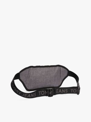 grey essential repeat logo bum bag for men tommy jeans