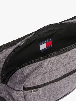 grey essential repeat logo bum bag for men tommy jeans