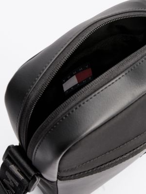 black essential logo reporter bag for men tommy jeans