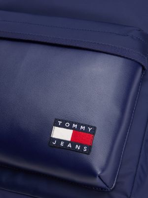 blauw essential rugzak met bol-design voor heren - tommy jeans