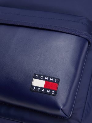 niebieski usztywniany plecak essential dla mężczyźni - tommy jeans