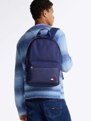 blau essential kuppelförmiger rucksack für herren - tommy jeans