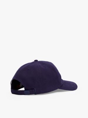 purple logo patch baseball cap for men tommy jeans