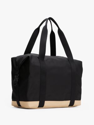 czarny torba typu duffel essential dla mężczyźni - tommy jeans