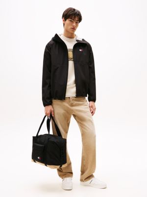 czarny torba typu duffel essential dla mężczyźni - tommy jeans
