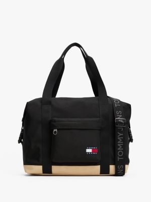 black essential dufflebag für herren - tommy jeans