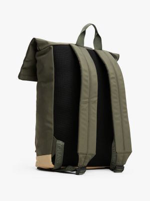 multi essential roll-top backpack for men tommy jeans