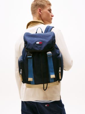 multi essential flap backpack for men tommy jeans