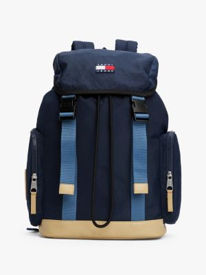 multi essential flap backpack for men tommy jeans