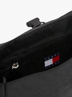 black essential crossbody messenger bag for men tommy jeans