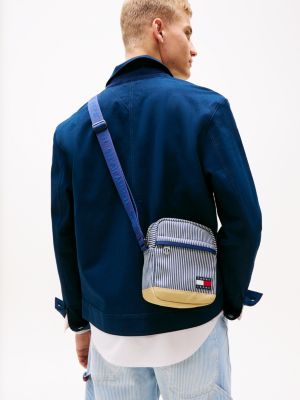 multi essential stripe reporter bag for men tommy jeans