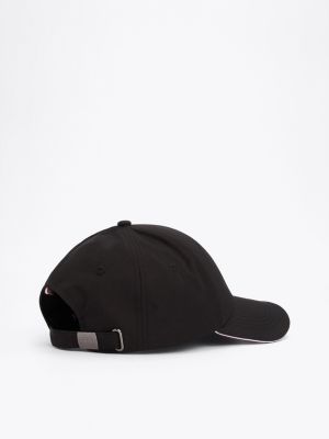 cappello da baseball con bandierina nero da uomini tommy hilfiger