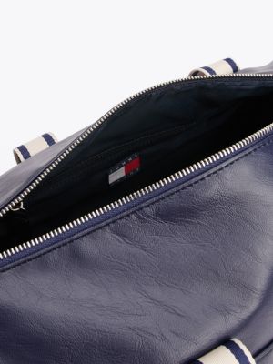 blue city logo duffel bag for men tommy jeans