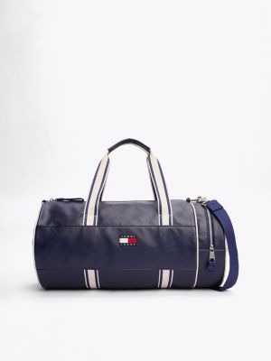 blue city logo duffel bag for men tommy jeans