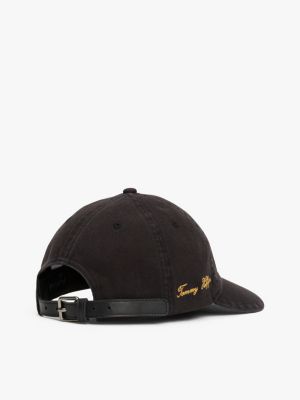 schwarz baseball-cap mit aufgestickter flag für herren - tommy hilfiger