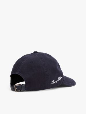 blau baseball-cap mit aufgestickter flag für herren - tommy hilfiger