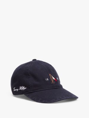 casquette à drapeau brodé blue pour hommes tommy hilfiger