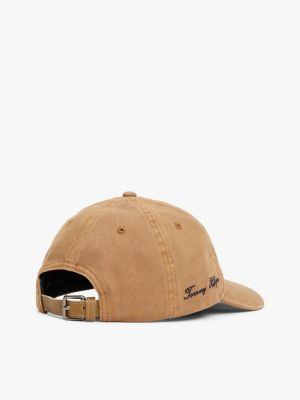 brown flag embroidery baseball cap for men tommy hilfiger