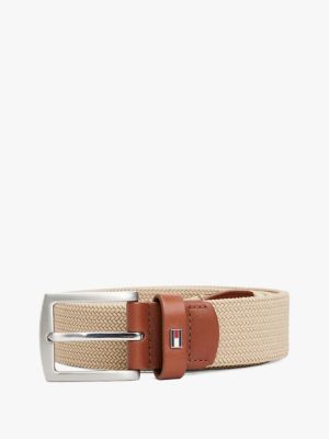 multi square buckle textured belt for men tommy hilfiger