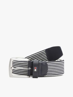 multi square buckle textured belt for men tommy hilfiger