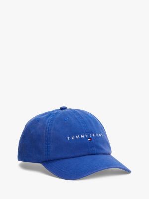 blue baseballówka z efektem wyblaknięcia dla mężczyźni - tommy jeans