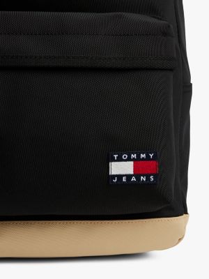 schwarz essential kuppelförmiger rucksack für herren - tommy jeans