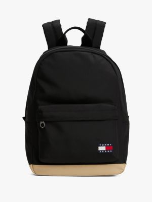 black essential dome backpack for men tommy jeans