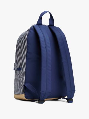 multi essential stripe dome backpack for men tommy jeans