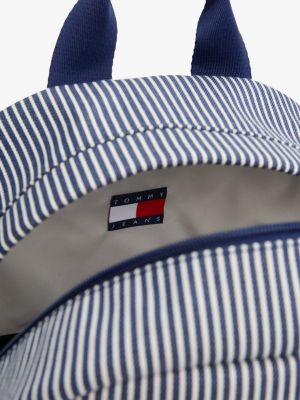 multi essential stripe dome backpack for men tommy jeans