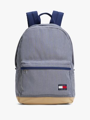 multi essential stripe dome backpack for men tommy jeans