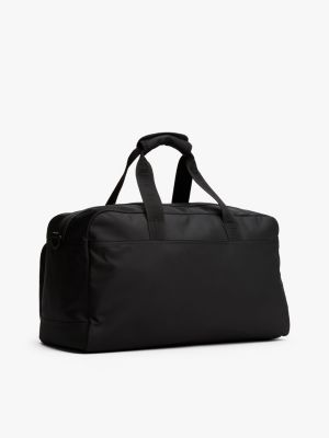 black metal logo duffel bag for men tommy hilfiger