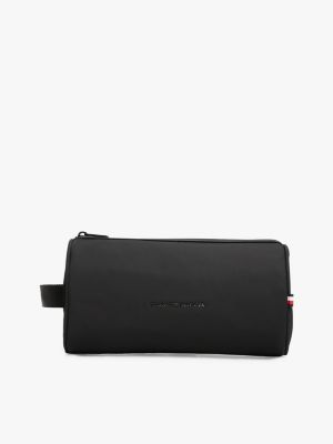 black metal logo washbag for men tommy hilfiger