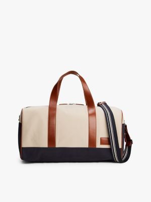 bolsa de viaje casual con parche del logo multi de hombres tommy hilfiger