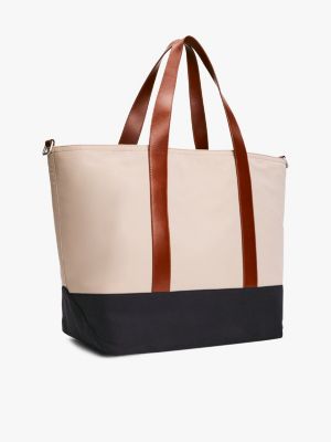 multi casual tote-bag mit logo-patch für herren - tommy hilfiger