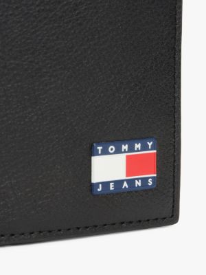 portefeuille heritage à deux volets noir pour hommes tommy jeans