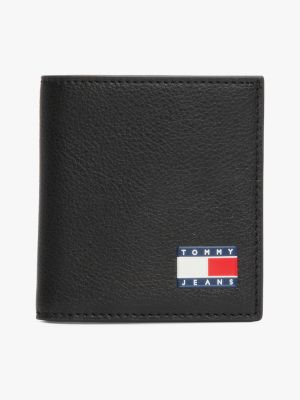 black heritage bifold wallet for men tommy jeans