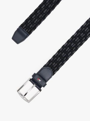 ceinture tressée à boucle rectangulaire plusieurs couleurs pour hommes tommy hilfiger