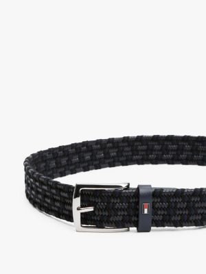 ceinture tressée à boucle rectangulaire plusieurs couleurs pour hommes tommy hilfiger