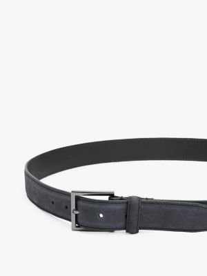 black logo tonal buckle leather belt for men tommy hilfiger