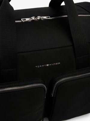 sac duffle th business à logo noir pour hommes tommy hilfiger