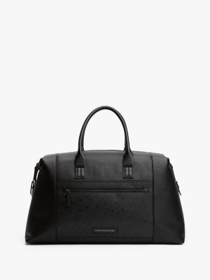 black torba sportowa th monogram dla mężczyźni - tommy hilfiger