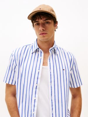 brown flag embroidery herringbone baseball cap for men tommy hilfiger