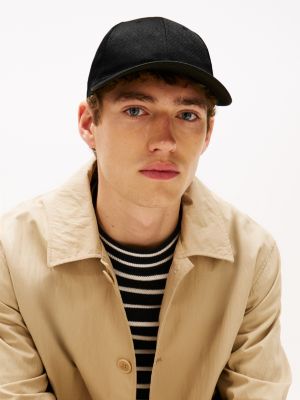 schwarz baseball-cap mit th-monogramm für herren - tommy hilfiger