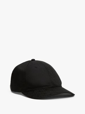 black th monogram baseball cap for men tommy hilfiger