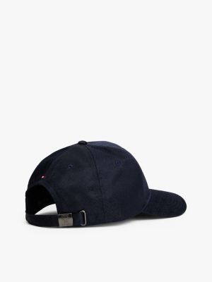 blue th monogram baseball cap for men tommy hilfiger