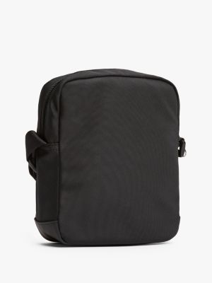 black essential crossbody reporter bag for men tommy jeans