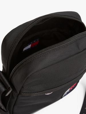 black essential crossbody reporter bag for men tommy jeans